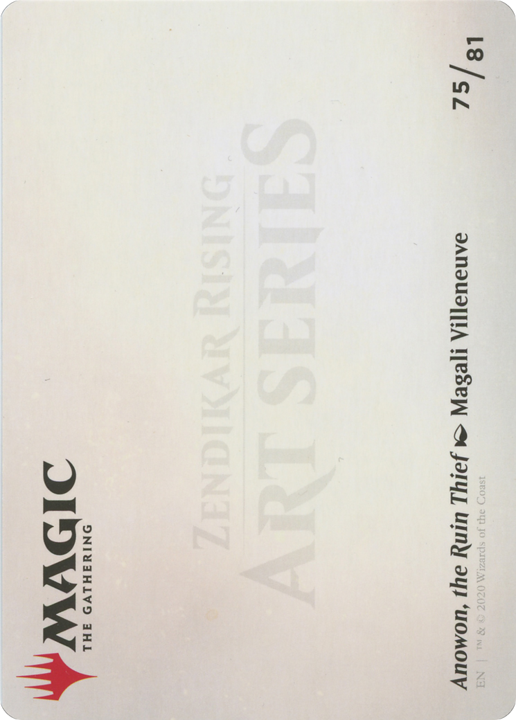 Anowon, the Ruin Thief // Anowon, the Ruin Thief (AZNR-075) - Zendikar Rising Art Series (Borderless)