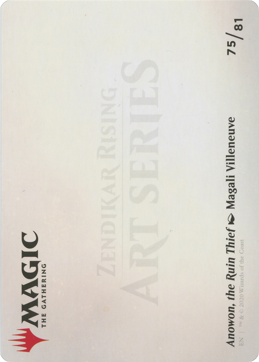 Anowon, the Ruin Thief // Anowon, the Ruin Thief (AZNR-075) - Zendikar Rising Art Series (Borderless) Foil