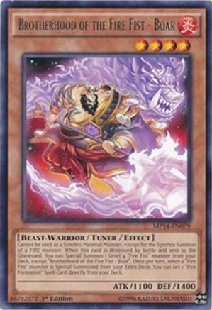 Brotherhood of the Fire Fist - Boar (MP14-EN079) - 2014 Mega-Tins Mega Pack 1st Edition