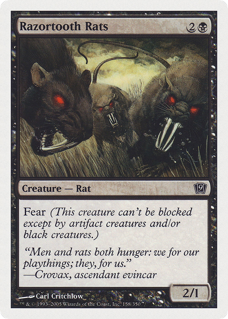 Razortooth Rats (9ED-158) - Ninth Edition