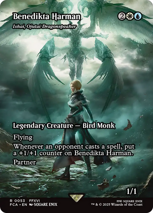 Benedikta Harman - Ishai, Ojutai Dragonspeaker (Showcase) (FCA-053) - FINAL FANTASY: Through the Ages / Benedikta Harman (Borderless) Foil