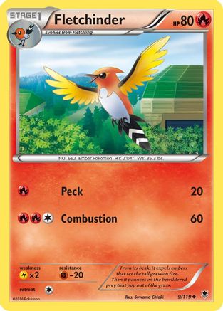 Fletchinder 009  XY  Phantom Forces - Uncommon