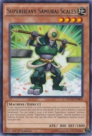 Superheavy Samurai Scales (NECH-EN009) - The New Challengers 1st Edition