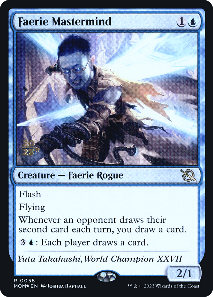 Faerie Mastermind (PRE-58S) - March of the Machine Promos Foil
