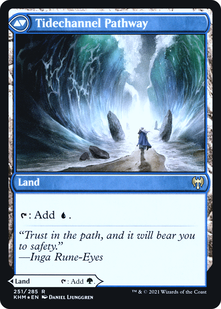 Barkchannel Pathway // Tidechannel Pathway (PRE-251S) - Kaldheim Promos Foil