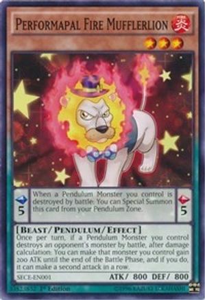 Performapal Fire Mufflerlion (SECE-EN001) - Secrets of Eternity 1st Edition