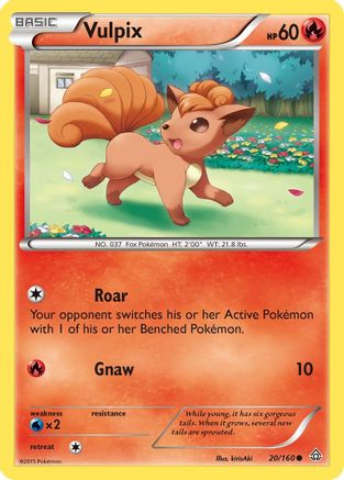 Vulpix 020/160  - Reverse Holofoil XY  Primal Clash - Common