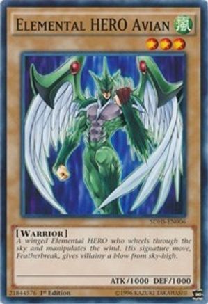Elemental HERO Avian (SDHS-EN006) - Structure Deck: HERO Strike 1st Edition