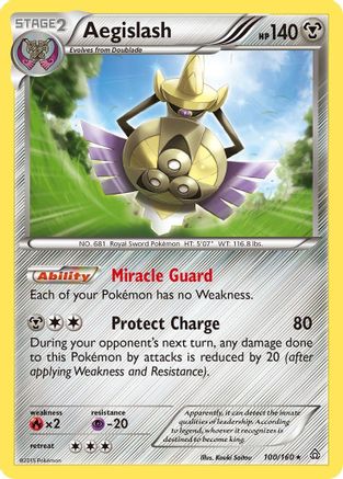 Aegislash 100  - Reverse Holofoil XY  Primal Clash - Holo Rare