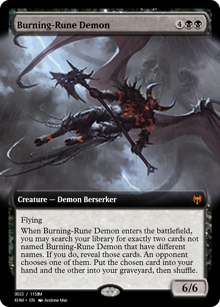 Burning-Rune Demon (PRM-88266) - Magic Online Promos