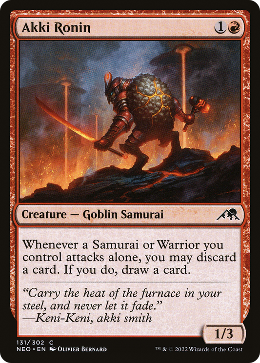 Akki Ronin (NEO-131) - Kamigawa: Neon Dynasty Foil
