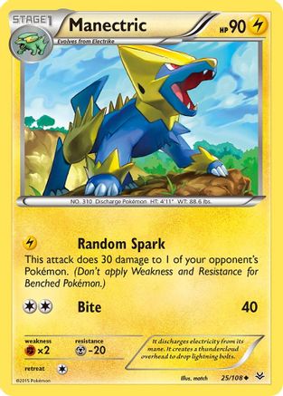 Manectric 025/108  XY  Roaring Skies - Uncommon