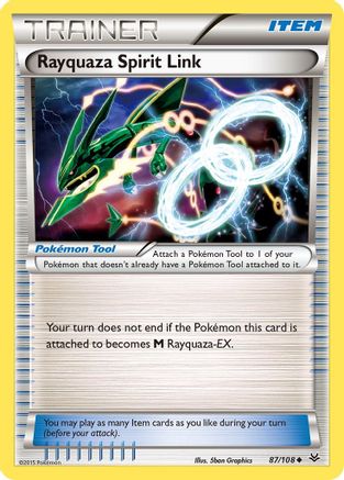 Rayquaza Spirit Link 087/108  XY  Roaring Skies - Uncommon