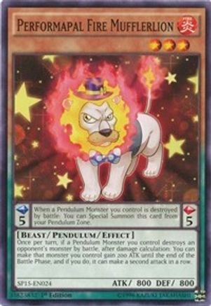 Performapal Fire Mufflerlion (SP15-EN024) - Star Pack ARC-V 1st Edition