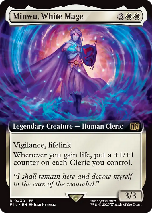 Minwu, White Mage (Extended Art) (FIN-430) - FINAL FANTASY: (Extended Art) Foil