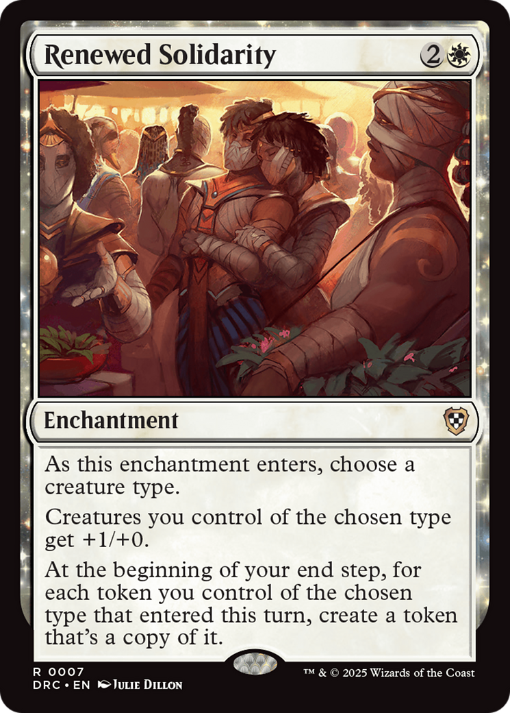 Renewed Solidarity (DRC-007) - Commander: Aetherdrift: (enchantment) Foil