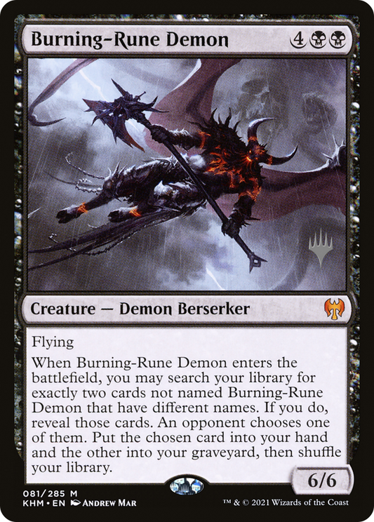 Burning-Rune Demon (PPKHM-81P) - Kaldheim Promos Foil