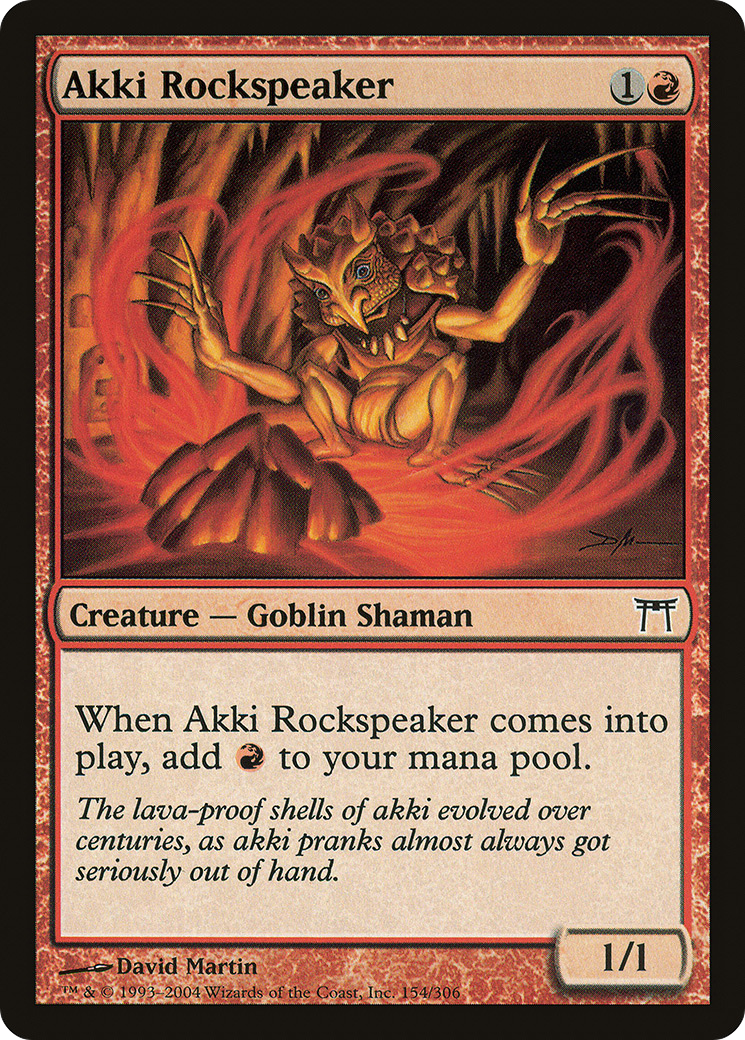 Akki Rockspeaker (CHK-154) - Champions of Kamigawa