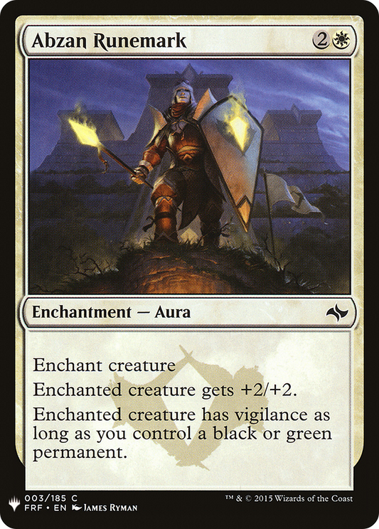 Abzan Runemark (LIST-FRF-3) - The List