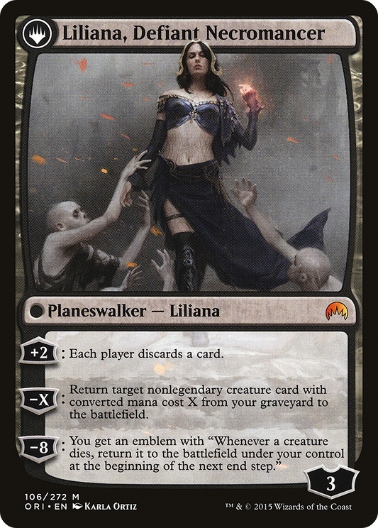 Liliana, Heretical Healer // Liliana, Defiant Necromancer (ORI-106) - Magic Origins: (originpwdfc) Foil