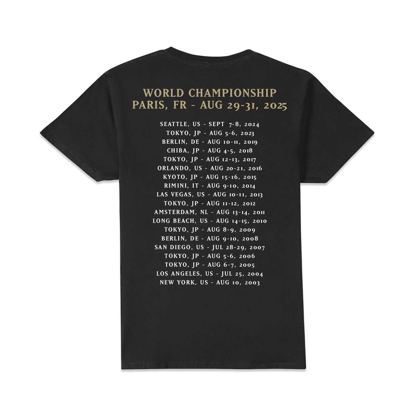 World Championships Tour T-Shirt - Black - Small