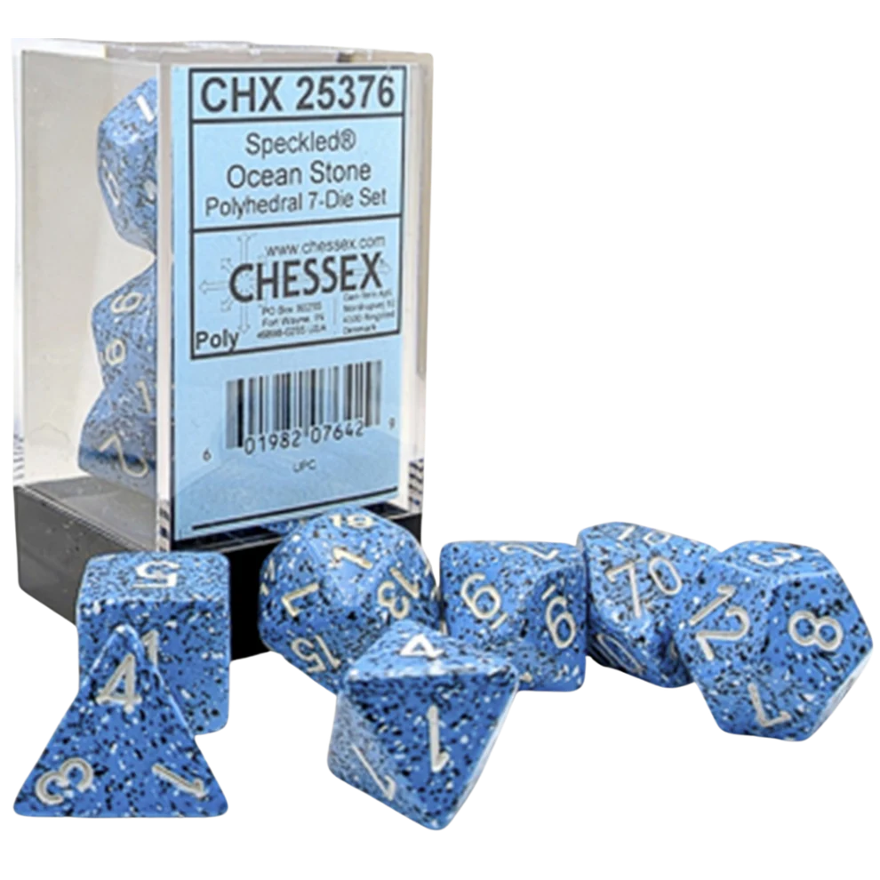 Chessex - 7PC - Speckled - Ocean Stone