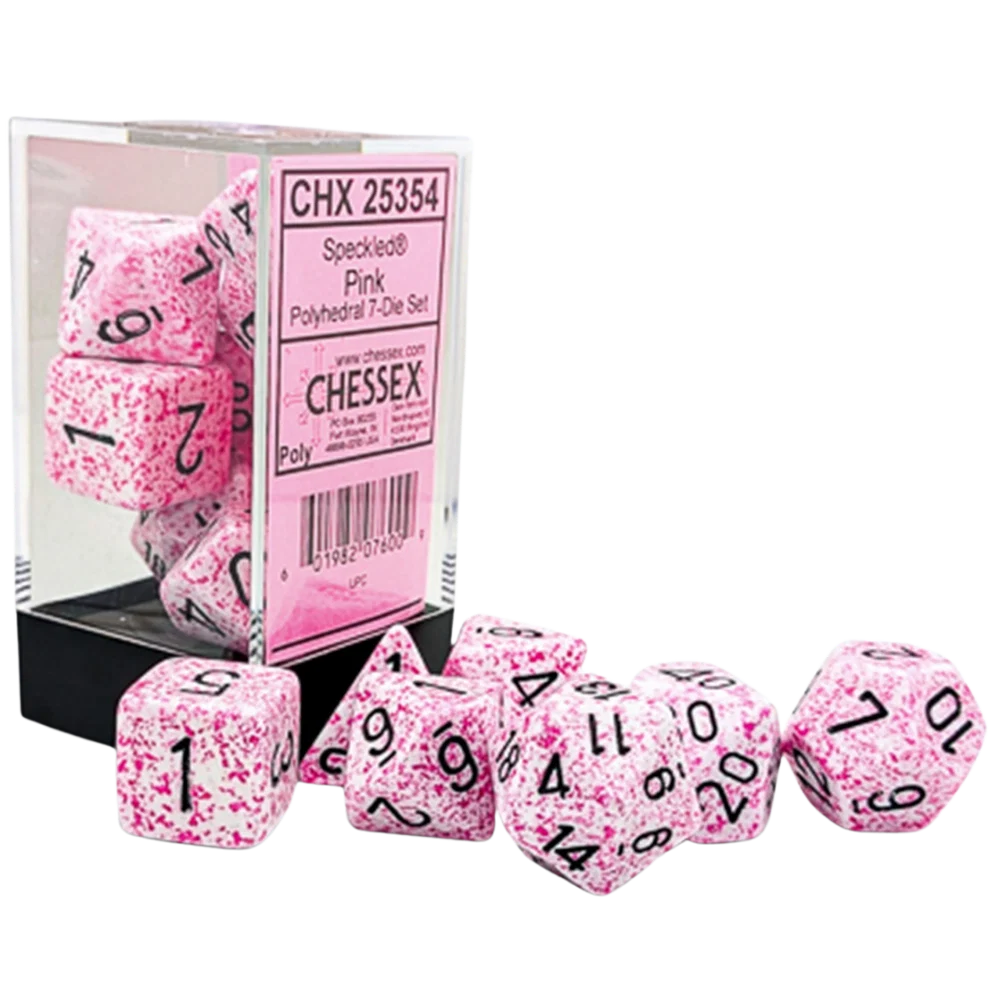 Chessex - 7PC - Speckled - Pink