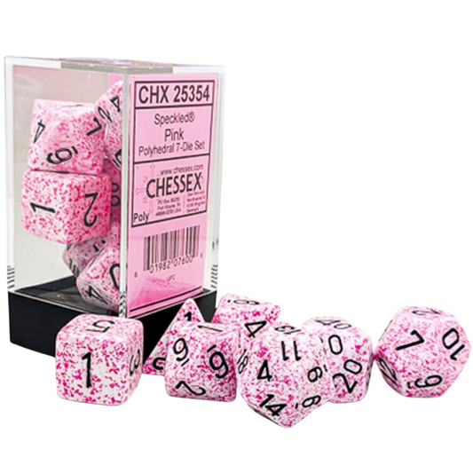 Chessex - 7PC - Speckled - Pink