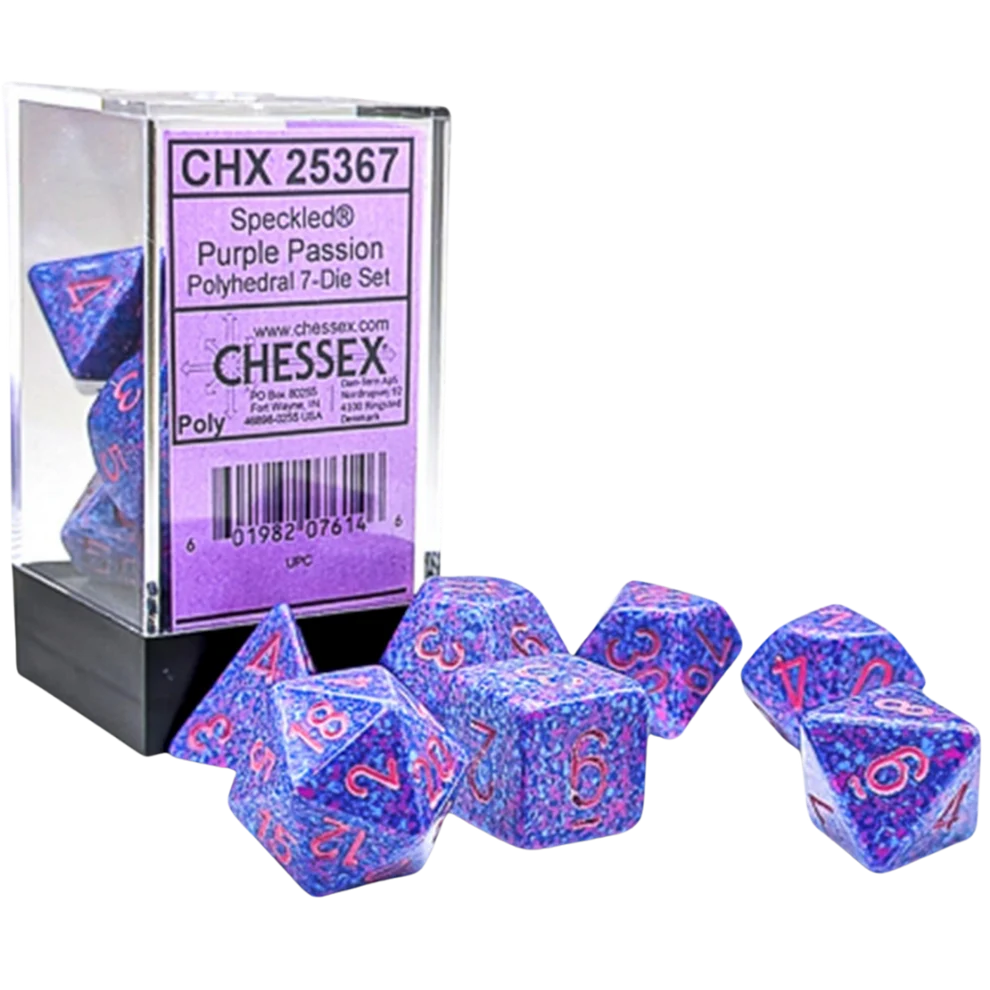 Chessex - 7PC - Speckled - Purple Passion