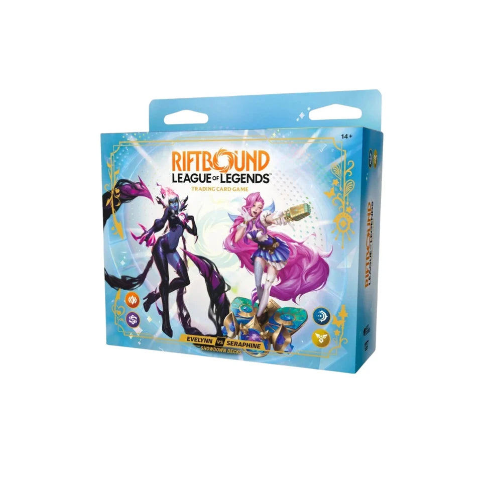 RIFTBOUND LEAGUE OF LEGENDS TCG VENDETTA EVELYNN VS SERAPHINE SHOWDOWN DECK