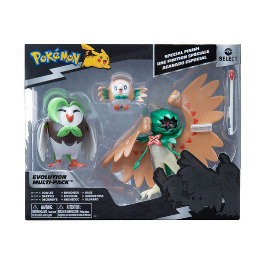 Pokémon Select - Evolution Pack: Rowlet, Dartrix, Decidueye Figure