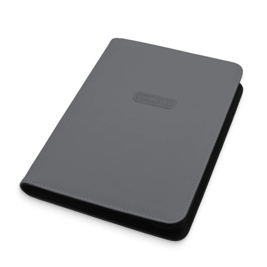 EVORETRO 9-Pocket Zip-Up Trading Card Zipper Binder for 360 cards - Gray