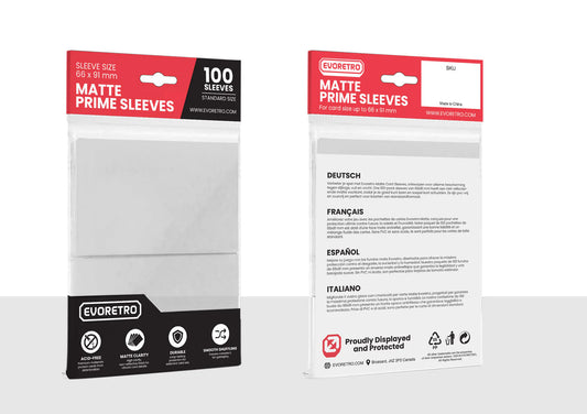 EVORETRO Matte Card Sleeves Standard Size Glare-Free Transparent