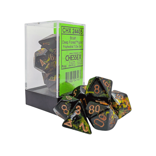 CHX BRUSH POLYHEDRAL 7-DIE SET - Deep Forest/Gold