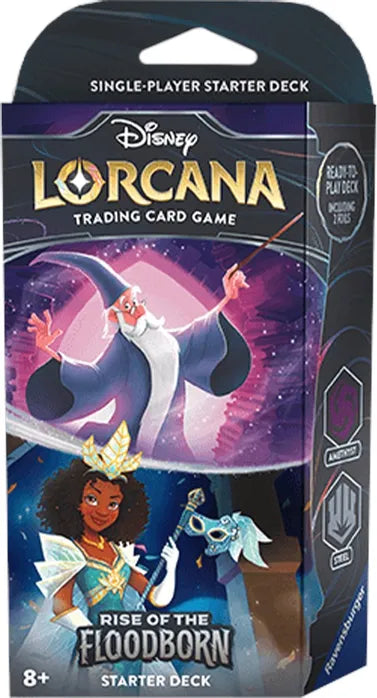 Disney Lorcana: Rise of the Floodborn - Starter Deck - Amethyst & Steel