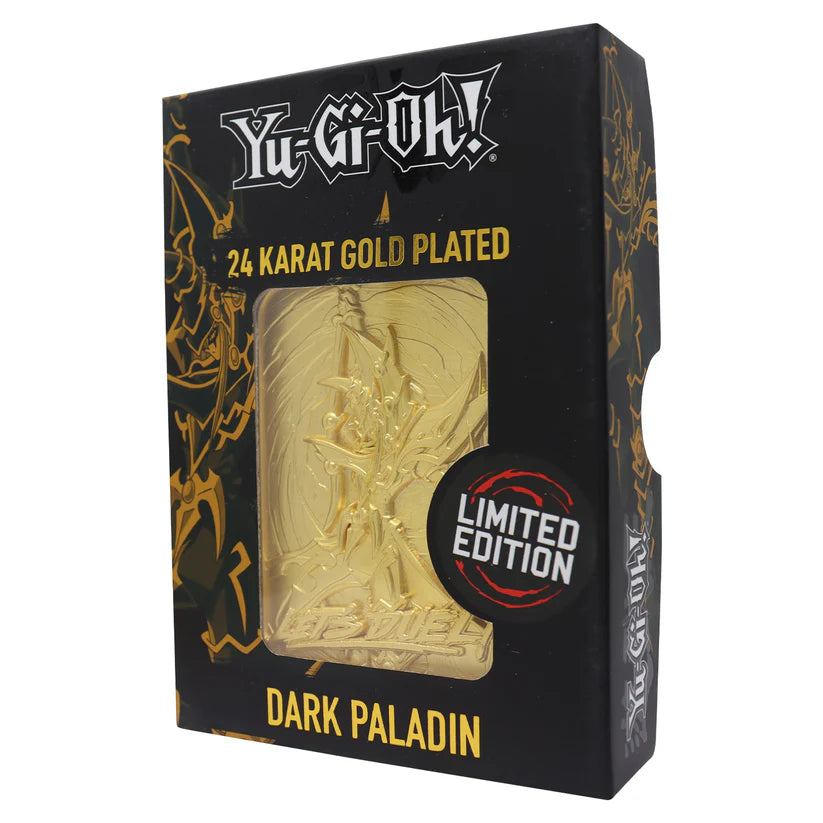 Yu-Gi-Oh! LIMITED EDITION 24 KARAT GOLD PLATED DARK PALADIN METAL CARD