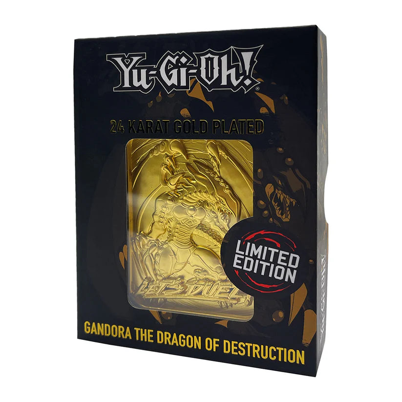 Yu-Gi-Oh! LIMITED EDITION 24 KARAT GOLD PLATED GANDORA THE DRAGON OF DESTRUCTION METAL CARD