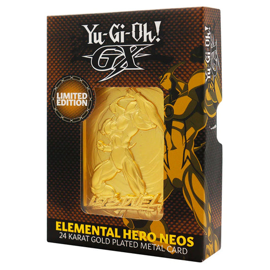 Yu-Gi-Oh! LIMITED EDITION 24 KARAT GOLD PLATED ELEMENTAL HERO NEOS METAL CARD