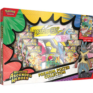 POKEMON ME2.5 ASCENDED HEROES PREMIUM POSTER COLLECTION - MEGA LUCARIO