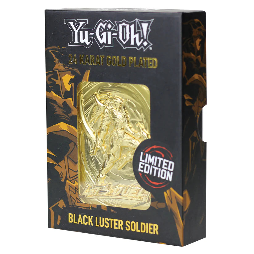 Yu-Gi-Oh! LIMITED EDITION 24 KARAT GOLD PLATED BLACK LUSTER SOLDIER METAL CARD