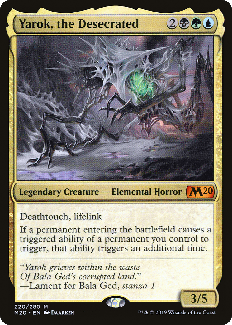 Yarok, the Desecrated (M20-220) - Core Set 2020 Foil