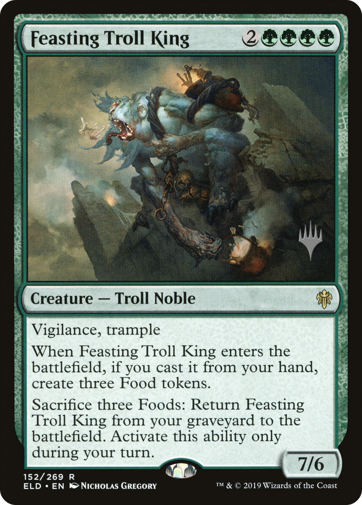 Feasting Troll King (PPELD-152P) - Throne of Eldraine Promos Foil
