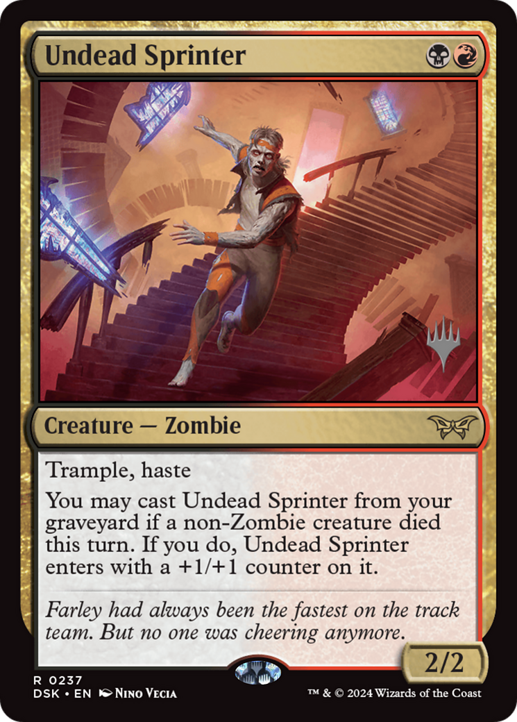 Undead Sprinter (PPDSK-237P) - Duskmourn: House of Horror Promos Foil
