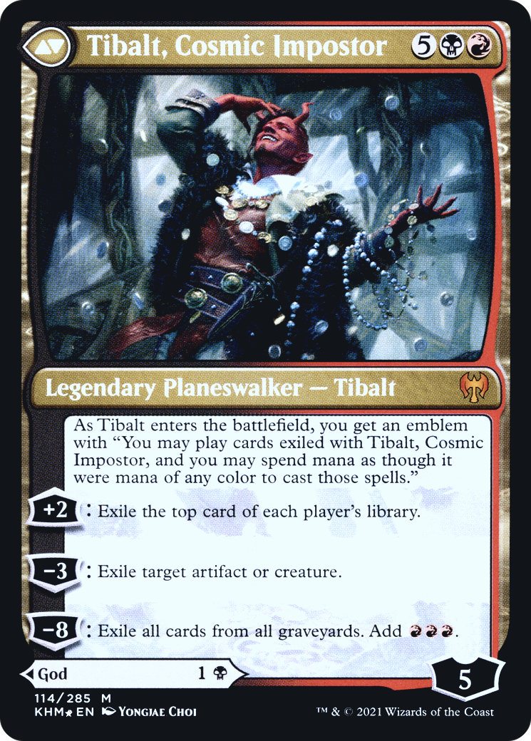 Valki, God of Lies // Tibalt, Cosmic Impostor (PRE-114S) - Kaldheim Promos Foil