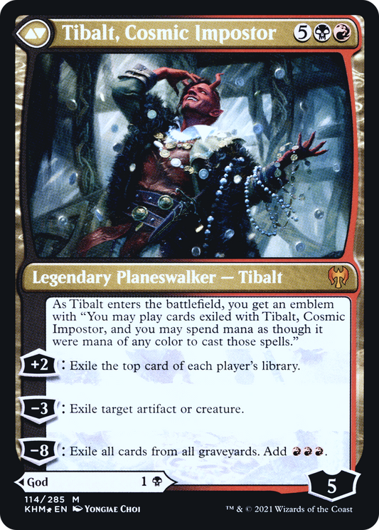 Valki, God of Lies // Tibalt, Cosmic Impostor (PRE-114S) - Kaldheim Promos Foil