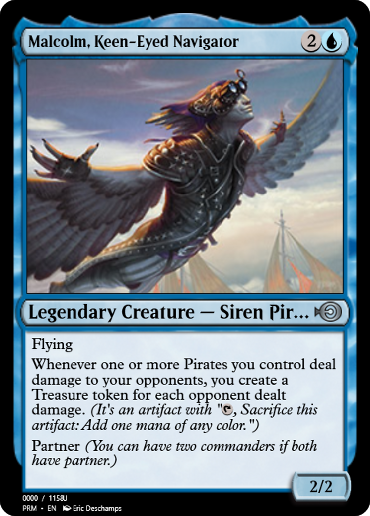 Malcolm, Keen-Eyed Navigator (PRM-86266) - Magic Online Promos Foil