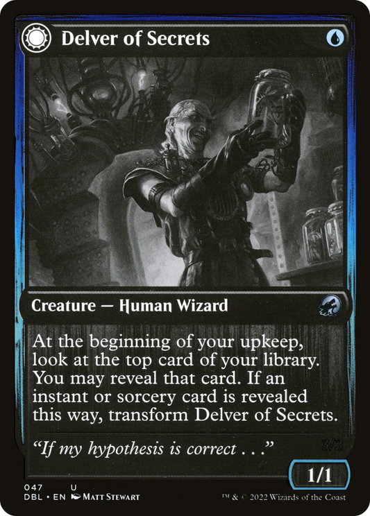 Delver of Secrets // Insectile Aberration (DBL-047) - Innistrad: Double Feature: (Double Faced Transform) Foil