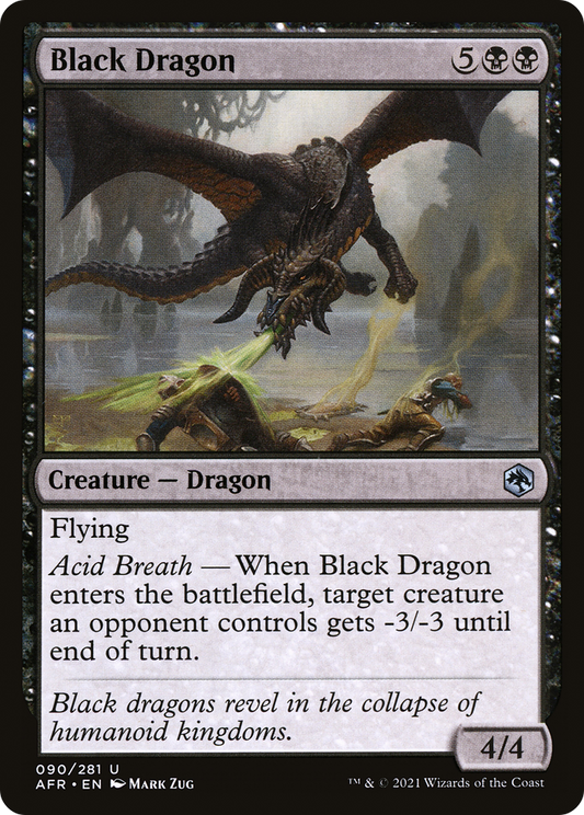 Black Dragon (AFR-090) - Adventures in the Forgotten Realms Foil