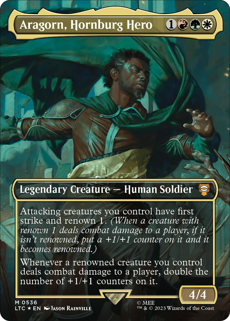 Aragorn, Hornburg Hero (LTC-536) - Tales of Middle-earth Commander (Borderless) Foil