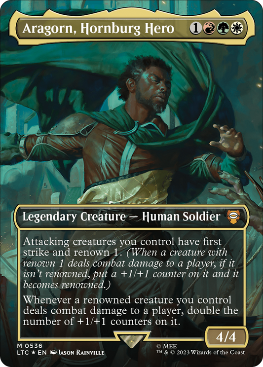 Aragorn, Hornburg Hero (LTC-536) - Tales of Middle-earth Commander (Borderless) Foil